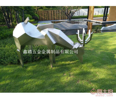【園林景觀不銹鋼鹿雕塑仿真動物不銹鋼雕塑】鄒有為 - 個體經營 - 產品庫